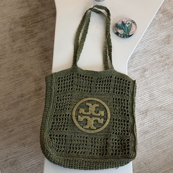 Tory Burch Handbags - Tory Burch Olive Crochet Tote